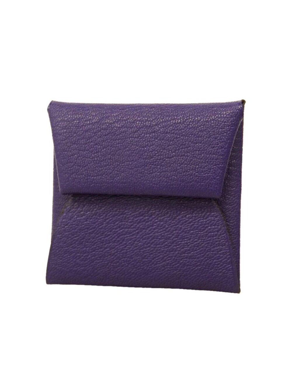 Hermes Coin Purse Bastia Chevre Mysore Purple Silver